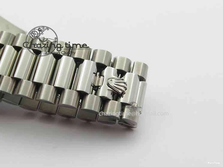 MiroTime 0423 Unisex Day Date 40mm SS BP Maker Best Edition Silver Dial Diamond Markers On SS Bracelet ETA 3690